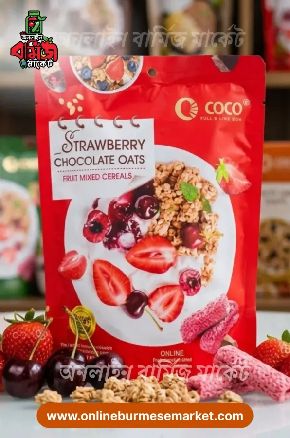 Coco Strawberry Chocolate Oats Fruit Mixed Cereals – 180gm