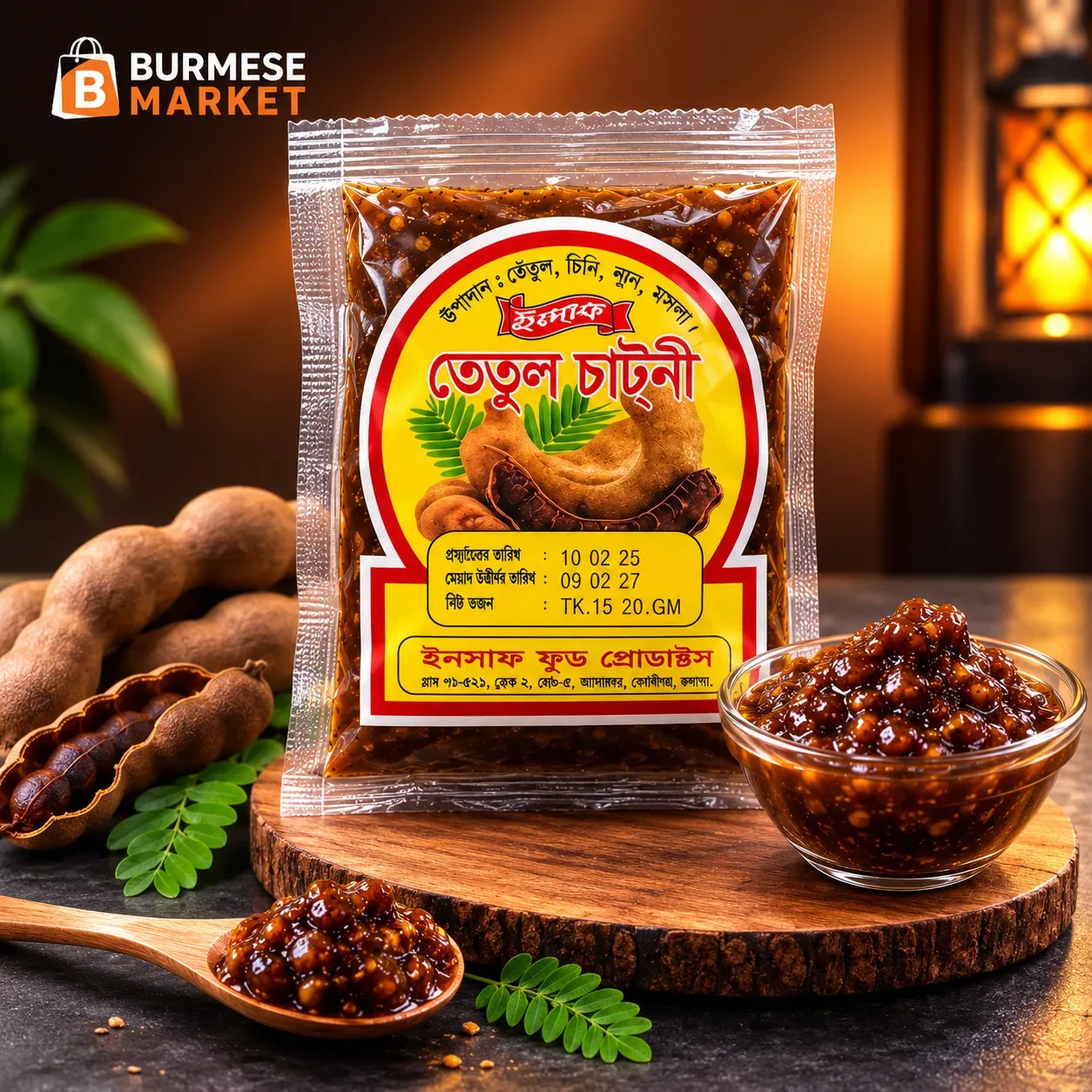 Premium Tetul Chutney 20g x 20  Packs |  Hygienic Tamarind Chutney