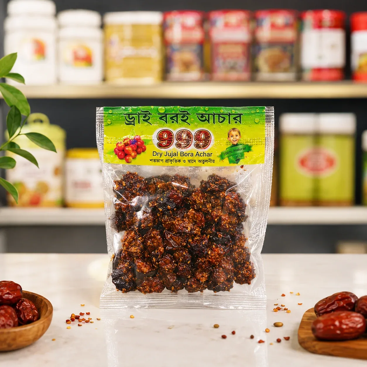 999 Burmese Spicy Boroi Pickle 30 Pieces – Original Tangy & Spicy Burmese Achar